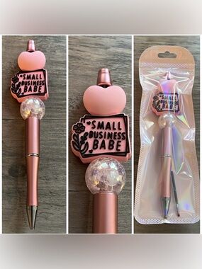 Small Business Babe beaded focal pen